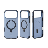 Coques de téléphone portable personnalisées de luxe, finition mate, TPU+PC, support magnétique invisible, support métallique, antichoc, étanche