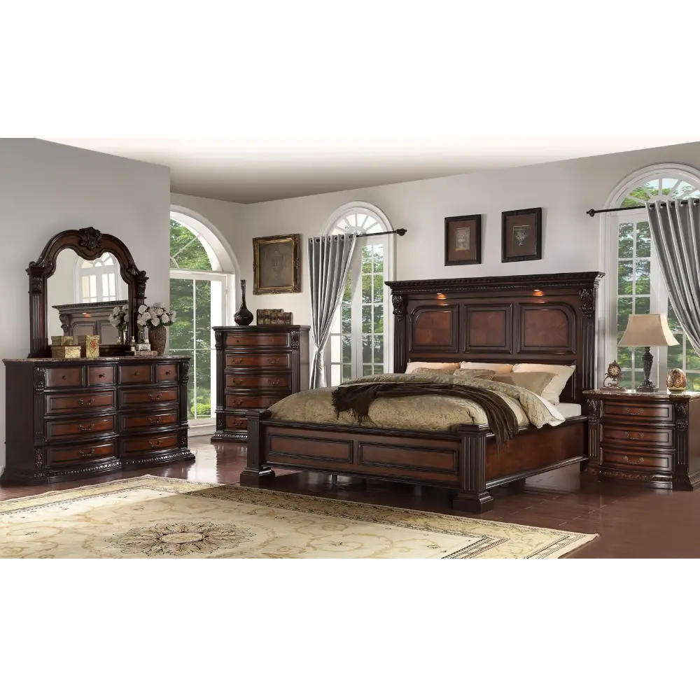 Antique Wooden Bed для Home, Latest Furniture, WA193