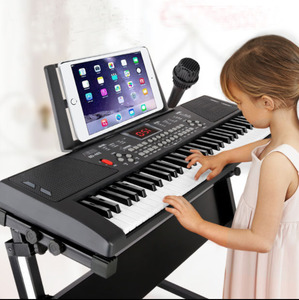 Xách tay 61 Phím Bàn Phím Điện Tử Âm Nhạc Đàn Piano Với Được Xây Dựng Trong Loa Âm Nhạc Tấm Đứng Đồ Chơi Nhạc Cụ Để Bán - Product Image 5