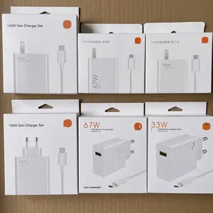 120W 67W 33W Turbo Gan Charger wall Adapter with USB Type C Cable super fast charger for Xiaomi 13 Pro Mi Redmi Note 12 K60