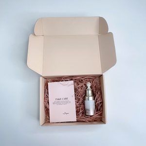 Caja de Regalo Plegable de Lujo Color Durazno, Caja de Envío Corrugada con Impresión en Dorado Caliente Personalizada para Ropa - Product Image 2