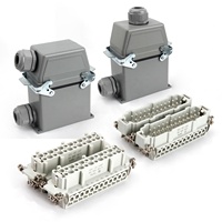 Connecteur robuste BYLJQ HE-048 16A 500V 24 broches mâle-femelle avec contacts en laiton pour applications aérospatiales et alimentation de circuits imprimés, IP65, borne à sertir
