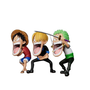 Statuette <span class=keywords><strong>Anime</strong></span> One Piece: Monkey D. Luffy, Roronoa Zoro, Sanji il Capitano della Fame - Decorazioni e Giocattoli Trendy da Scrivania - Product Image 5