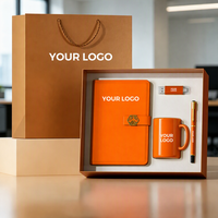Coffret cadeau personnalisé pour événements d'entreprise, bloc-notes, coffret cadeau de 4 pièces, ensemble de cadeaux promotionnels publicitaires