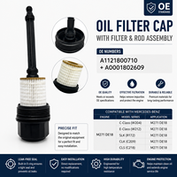 Tapa de Filtro de Aceite de Motor de Alto Rendimiento con Papel de Filtro para Mercedes-Benz M271 DE18 OE A1121800710+ A0001802609