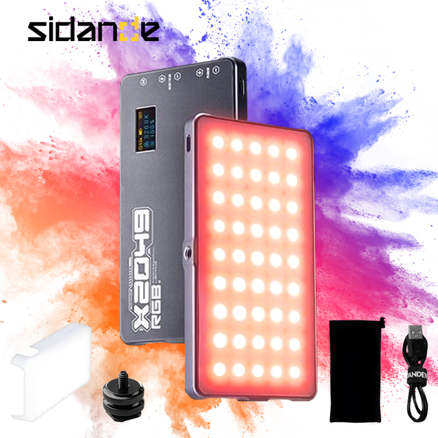SIDANDE X2049S LINK RGB Portable Phone Selfie Video Light for Photography and Live Broadcast Fill Light