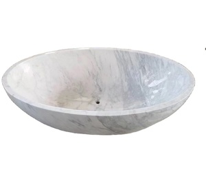 <span class=keywords><strong>Vasca</strong></span> da Bagno in Marmo Bianco di Carrara, Moderna <span class=keywords><strong>Vasca</strong></span> Freestanding in Marmo Massiccio Intagliato, <span class=keywords><strong>Vasca</strong></span> Rotonda per Bagno, Hotel e Progetti di Ville - Product Image 1