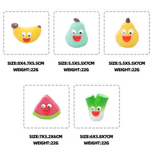 Üretici toptan sevimli meyve tasarım gıcırtılı çiğnemek köpek lateks oyuncak - Product Image 3