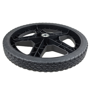 Neumático sólido de PVC de 14 pulgadas para cortacésped, resistente al desgaste, resistente a la corrosión, sin aire, negro - Product Image 5
