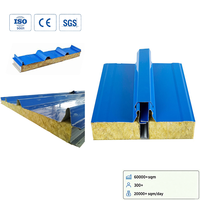 Tuile de toit sandwich moderne bleue en mousse EPS, panneau de toiture métallique ondulé, isolation thermique et acoustique, écologique, préfabriqué en usine