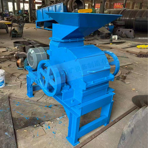 Concasseur à marteaux, petit concasseur de pierres et de béton pour le recyclage des déchets de briques et de charbon, avec moteur AC, bleu - Product Image 1