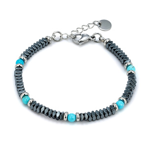 Bracelet classique unique et tendance en shungite, perles créatives en pierre naturelle, bijoux unisexes de luxe en acier inoxydable, vente en gros - Product Image 3