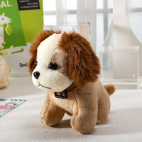 Jouet en peluche pour chien avec col montant, adorable, en coton PP, logo personnalisé, animal en peluche de dessin animé, sac à dos suspendu, porte-clés