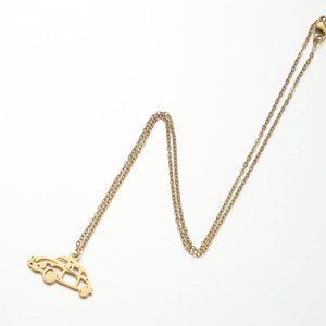 สร้อยคอจี้แฟชั่นแบบขายส่ง สแตนเลส 316L ชุบทอง 14k 18k PVD ลายรถยนต์ สำหรับผู้หญิงและผู้ชาย - Product Image 5