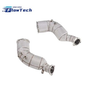 Tubería de escape de acero inoxidable con escudo térmico para Audi SQ5 3.0T B9 B9.5, tubo de escape turbo de alto flujo y rendimiento. - Product Image 1