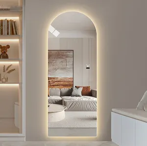 2023 new design luxury arched smart magic foto master miroir selfie led mirror photo camera booth shell light up mirror