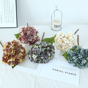 Bouquet de fleurs d'hortensia en soie, fleurs artificielles blanches pour la décoration de la maison, des mariages et des arrangements floraux - Product Image 3