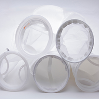 Naaldgeperforeerde viltfilterzak van non-woven materiaal, micronfilter, PP/PE/NYLON/PTFE, herbruikbaar, food grade, vloeistoffilter, honing, water, ISO