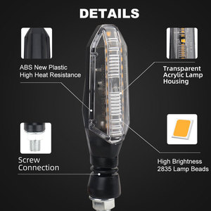 ไฟเลี้ยวท้ายมอเตอร์ไซค์แบบ LED พร้อมเลนส์ SMD สีเหลือง สำหรับรถมอเตอร์ไซค์ดัดแปลงจาก <span class=keywords><strong>SNOR</strong></span> Wholesale - Product Image 2