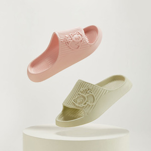 Zapatillas antideslizantes para hombres y mujeres, <span class=keywords><strong>sandalias</strong></span> sencillas y cómodas de color sólido con diseño de gato de dibujos animados, para el baño y el hogar - Product Image 4