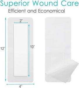 Plester Medis Penyerap Perekat Sendiri untuk Perawatan Pasca Operasi, Plester Bentuk Pulau untuk Insisi Abdomen, Perban Kasa Berpinggir - Product Image 5