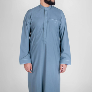 Moderno estilo de Kuwait árabe saudita para hombre Thobes Jubbah fabricante 2025 ropa islámica de alta calidad - Product Image 6