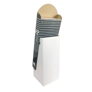 Eco-friendly Recycled Cardboard Corrugated Paper Display Stand With Custom Plastic Hanging Hooks