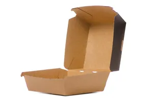 Kunden spezifische Einweg-Lebensmittel verpackung Hamburger Box Günstige Burger Box Wellpappe Burger Box