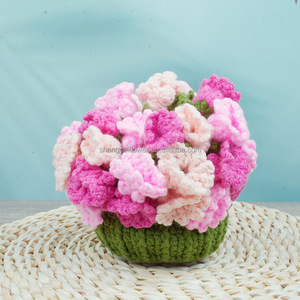 Ramo de Flores de Ganchillo Hecho a Mano: Girasol, Rosa, Lirio de los Valles, Flor de No <span class=keywords><strong>Me</strong></span> Olvides, Maceta y Posavasos. Regalo para el Día de la Madre, Maestros y Graduaciones. - Product Image 1