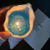 Muschel-Aromatherapie-Kerze Ozean-Feuerwerk-Design Kreative Muschelschalen-Handgemachte Gelee-Wachs Spiralförmige Perfekte Geschenkidee Party-Favor