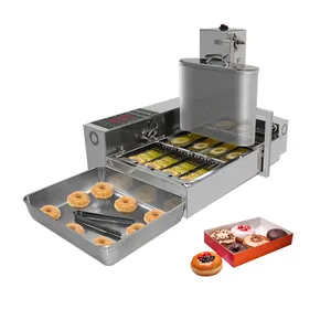 Robot portátil de 4 filas, máquina de descuento automática, mini donas, máquina de fabricación de rosquillas, pequeño, con dispensador automático