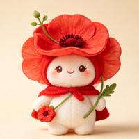 Adorable poupée en peluche Fée des fleurs, jouet en peluche végétal de dessin animé, mascotte personnalisée, cadeau pour enfants, décoration intérieure