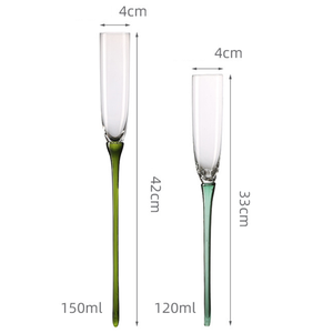 Couleur champagne flûtes en verre - Product Image 5