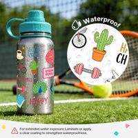 Papier autocollant imprimable Likcut pour imprimante jet d'encre, transparent, 8,5" x 11", matériau imperméable résistant à la déchirure, support découpé