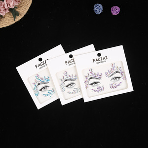 <span class=keywords><strong>Tatouage</strong></span> temporaire pour femmes bijoux de visage strass diamant cristal autocollant pour fête beauté maquillage puissance brillant Look - Product Image 5