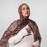 Fabricant de hijabs sur mesure, nouveau hijab en modal 100% doux et respirant à imprimé léopard Vela, long châle imprimé en modal tissé
