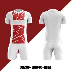 Conjunto de uniforme de fútbol para adultos Unisex personalizado OEM camiseta de fútbol de poliéster 100% estampado Digital corto transpirable cuello redondo estiramiento rápido - Product Image 2