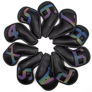 Fundas para Palos de <span class=keywords><strong>Golf</strong></span> con Diseño de Ventana Transparente para una Selección Rápida del Palo, Juego de Fundas Impermeables de Cuero Sintético Duradero - Product Image 3