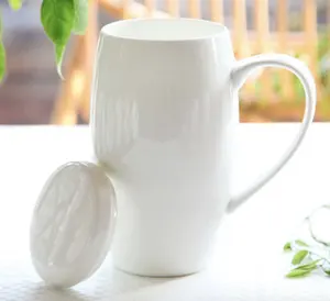 Индивидуальная кофейная кружка из костяного фарфора для vip-подарков, чайная чашка 800 мл с крышкой
