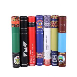 Custom Logo Printed White Cardboard Paper Poster Tube Packaging Mailing Mat Diploma <b>Large</b> Tubes - Product Image 3