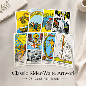 Custom <strong>Tarot</strong> <strong>Cards</strong> with Gold Gilded Edges Professional 350gsm Linen Rider Waite <strong>Tarot</strong> in Tin Box OEM Wholesale - Product Image 5