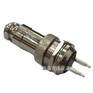 ปลั๊กเชื่อมต่อการบิน Gx20 F แบบบัดกรีผ่านผนัง 2 ถึง 15 พิน ขั้วต่อ M19 ชุบทองแดง หน้าสัมผัสเงิน - Product Image 1