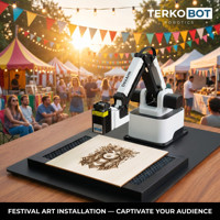 TERKOBOT DexArm, Brazo Robótico Multifuncional de Escritorio, Grabador Láser, Impresora 3D, Robot de Dibujo para Regalos de Exhibición, Negocios Personalizados