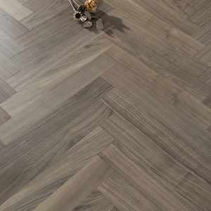 Plancher en bois dur machiné par noix noire moderne d'intérieur balayée avec l'installation de clic - Product Image 5