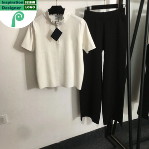Ensemble 2 pièces tricoté pour femme : pull jacquard à manches longues et pantalon – Tenue décontractée automne-hiver pour la maison - Product Image 4