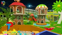Tiptopfun Nouvelle aire de jeu souple High-Tech Jungle Adventure avec ponts oscillants et jeux interactifs
