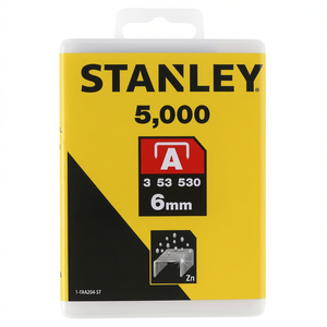 Grapas Stanley Tipo A de 6 mm, 5000 Unidades, Recubiertas de Zinc - Product Image 2