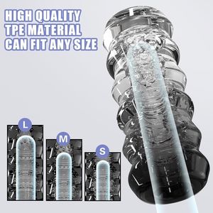 Alta calidad con color degradado, taza de masturbación transparente de mano, herramienta sexual para hombres, masturbador - Product Image 3