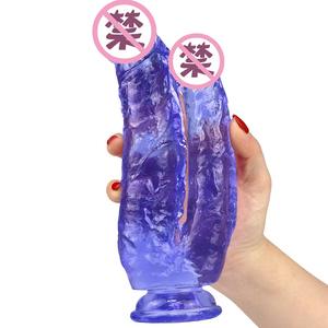 Dildos réalistes à double tête pour la masturbation féminine, jouets sexuels lesbiens, dildos à double tête - Product Image 6