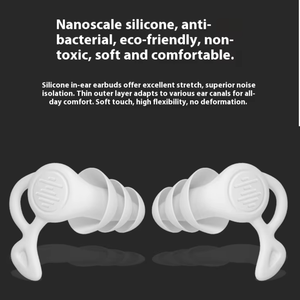 Anthrive Bouchons d'oreille de protection auditive en silicone souple insonorisé pour dormir Bouchons d'oreille silencieux à suppression de bruit - Product Image 3